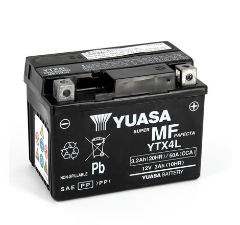 Batterie YTX4l SLA - AGM - Sans Entretien - Prête à l'emploi.