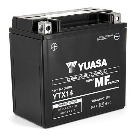 Batterie YTX14 SLA AGM - Sans Entretien - Prête à l'emploi.