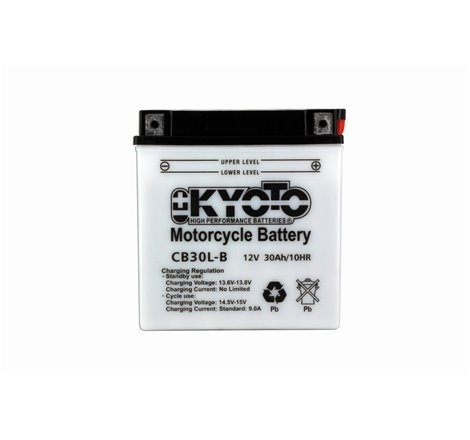Batterie YB30L-B Conventionnelle Avec Entretien - Livrée Avec Pack Acide