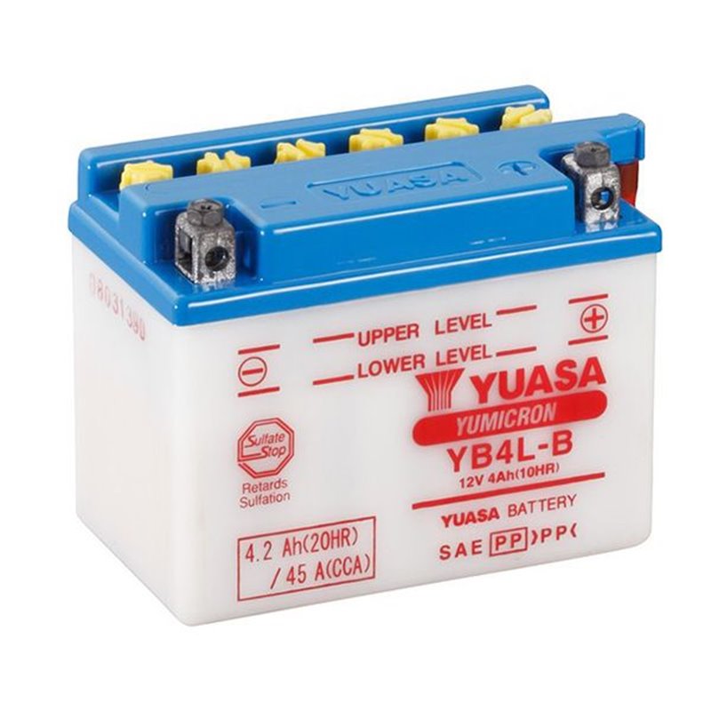 Batterie YB4L-B Conventionnelle Avec Entretien- Livrée Avec Pack Acide