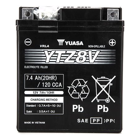 Batterie YTZ8-V SLA-AGM - Sans Entretien - Prête à l'Emploi