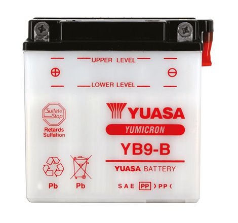Batterie YB9-B Conventionnelle Avec Entretien- Livrée Avec Pack Acide
