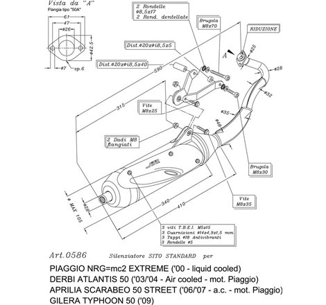 Ligne Complète SITO SCARABEO 50 STREET air cooled Piaggio engine - Homologué