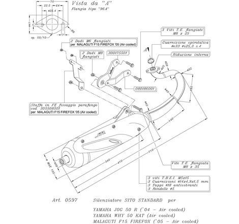 Ligne Complète SITO JOG R 50 air cooled - Homologué