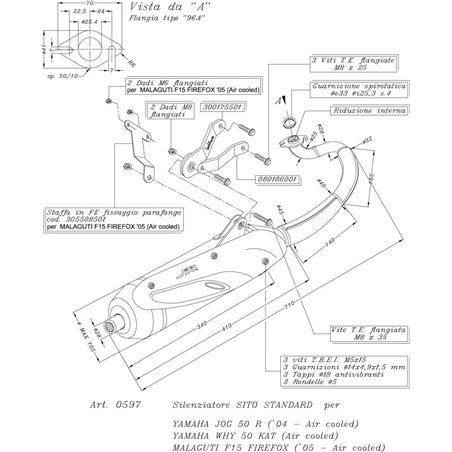 Ligne Complète SITO JOG R 50 air cooled - Homologué