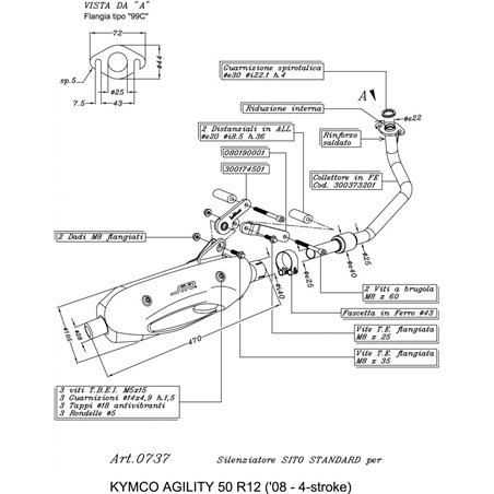 Ligne Complète SITO REBEL 49 R12 - 139QMA engine 4 stroke - Non Homologué