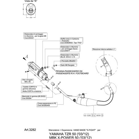 Ligne Complète  X-FIGHT TZR 50 - Homologué