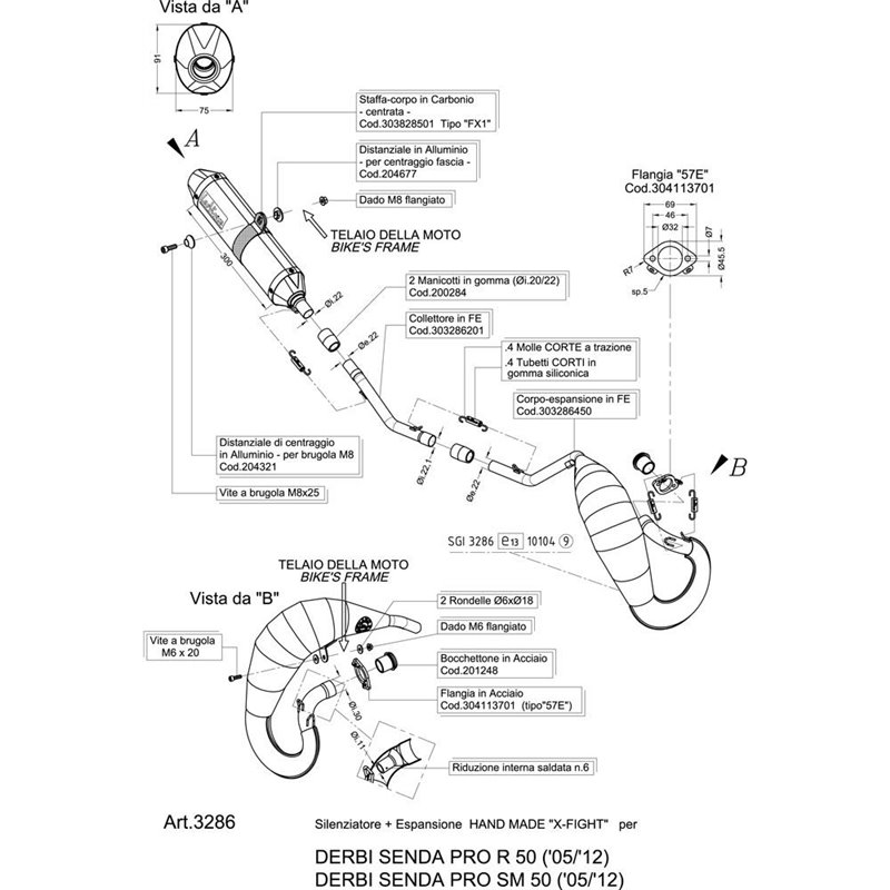 Ligne Complète  X-FIGHT SENDA DRD PRO R/SM 50 - Homologué