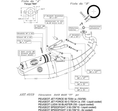 Ligne Complète  HAND MADE TT JET FORCE 50 TDSI injection - Homologué