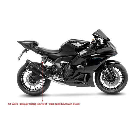 Kit de suppression du repose-pied passager - Support en aluminium peint en noir  YZF-R7