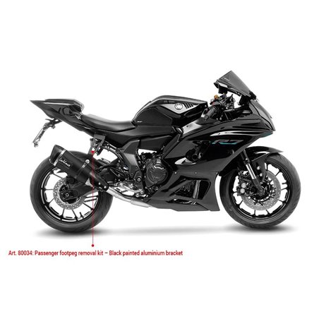 Kit de suppression du repose-pied passager - Support en aluminium peint en noir  YZF-R7