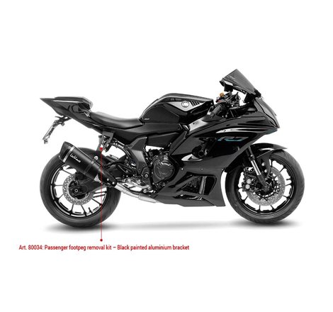 Kit de suppression du repose-pied passager - Support en aluminium peint en noir  YZF-R7