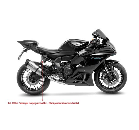 Kit de suppression du repose-pied passager - Support en aluminium peint en noir  YZF-R7