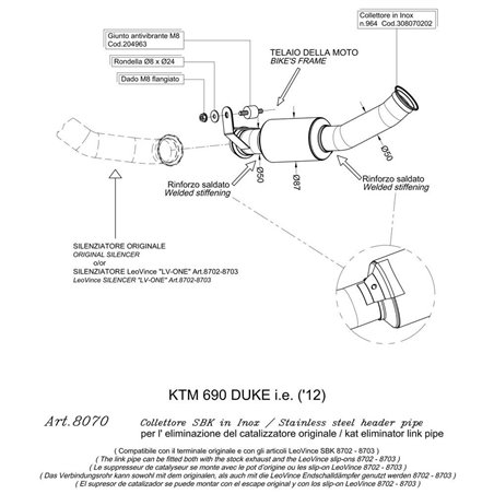 Décatalyseur   690 DUKE/R - Non Homologué