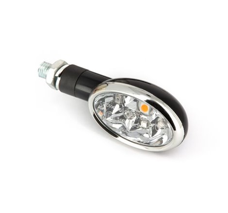 Paire de mini clignotants LED Ovale - noir