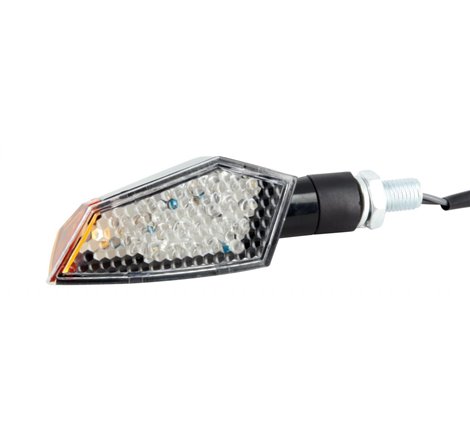 Paire de mini clignotants LED Courbé + Led Latérale  - noir