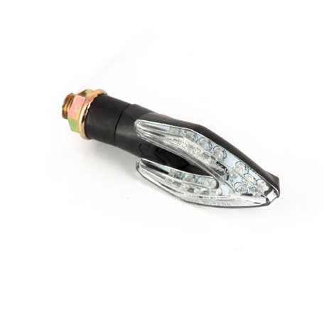 Paire de mini clignotants LED boomerang  - noir