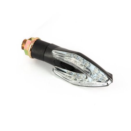 Paire de mini clignotants LED boomerang  - noir