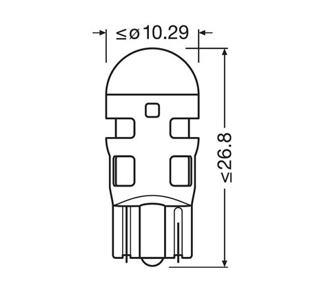 Ampoule W5W Led Blister 12V - Blister de 2