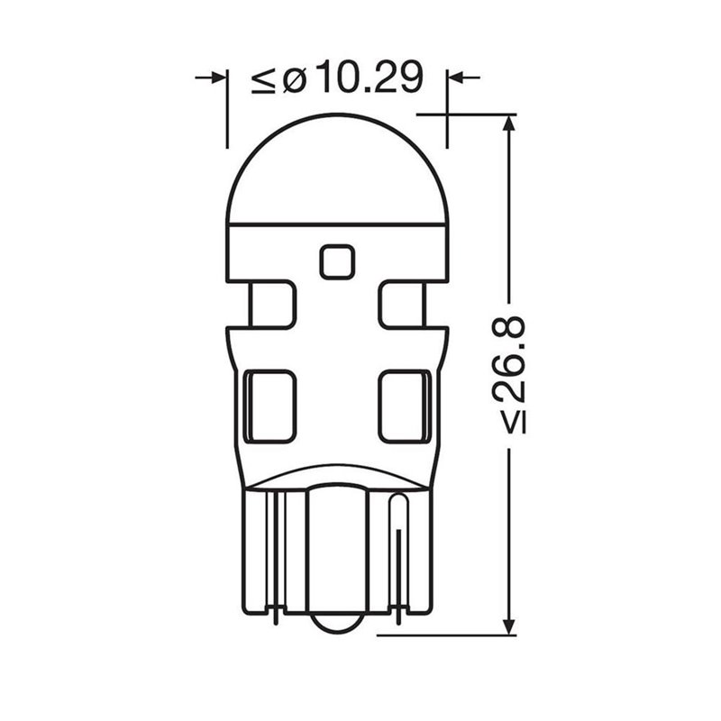 Ampoule W5W Led Blister 12V - Blister de 2