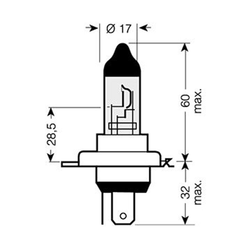 Ampoule H4 Cool Blue - 12V 60/55W P43t