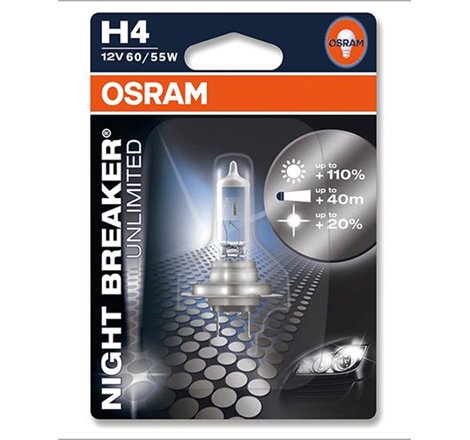 Ampoule H4 Night Breaker - 12V 60/55W P43t - Blister 1 ampoule