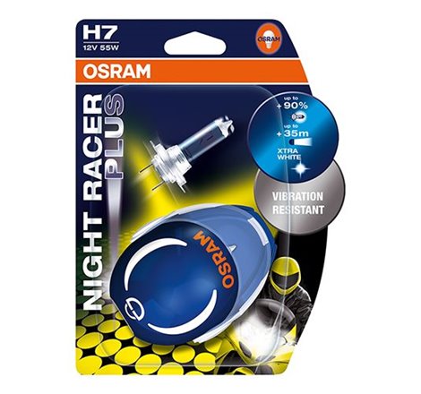 Ampoule H7 Night Racer 110 - 12V 55W Px26d Xtra White - Blister 2 Ampoules