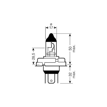 Ampoule CE - 12V 45/40W P45t