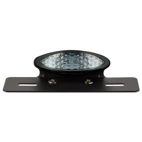 Feu arriere ovale led noir avec support de plaque 