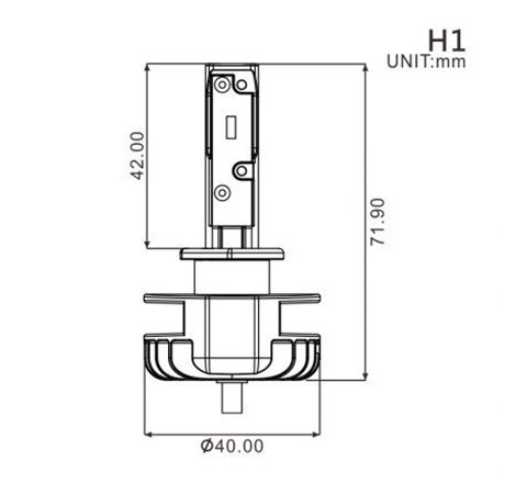 Ampoule H1 LED + Ballast - 16W/2200 Lumens (Code)