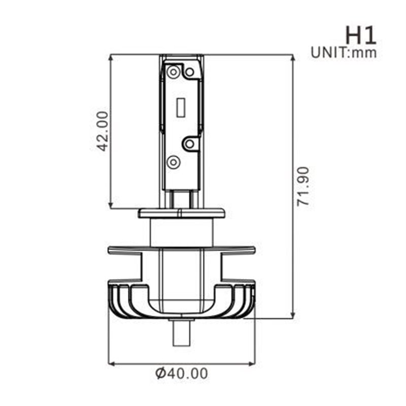 Ampoule H1 LED + Ballast - 16W/2200 Lumens (Code)