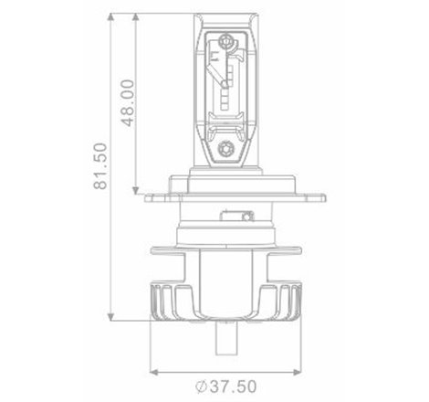 Ampoule H4 LED + Ballast - 16W/2200 Lumens (Code/Phare)