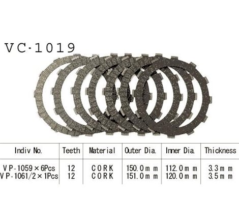 Kit Disques d'Embrayage Garnis Cb750 F2 Seven-Fifty 1992/2002