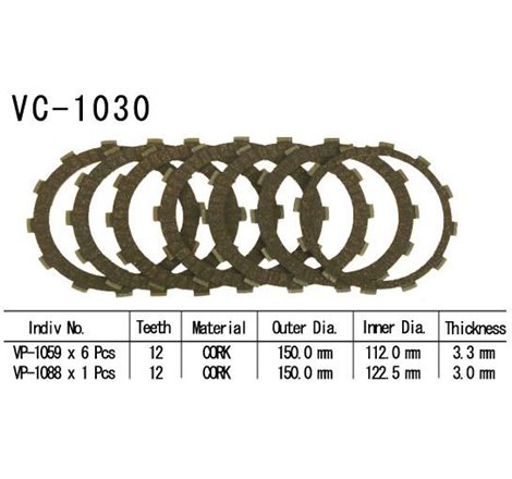 Kit Disques d'Embrayage Garnis Xr650 R 2000/2005