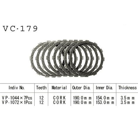 Kit Disques d'Embrayage Garnis Cbx1100 1979/1983