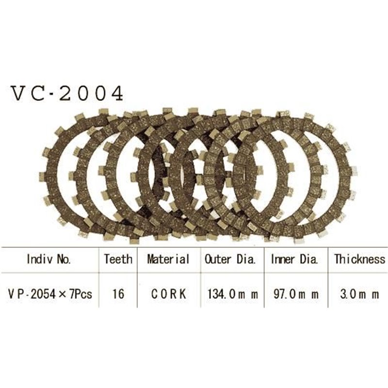 Kit Disques d'Embrayage Garnis Cross Yz 125 1988/1990