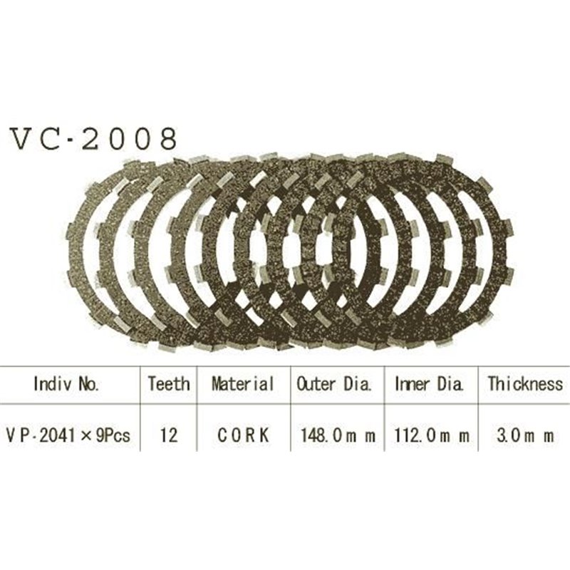 Kit Disques d'Embrayage Garnis Tdm 850 1996/2001