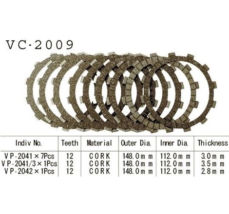 Kit Disques d'Embrayage Garnis Fzr 1000 1989/1991