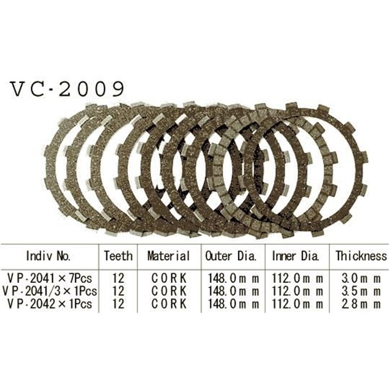 Kit Disques d'Embrayage Garnis Fzr 1000 1989/1991