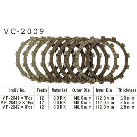 Kit Disques d'Embrayage Garnis Fzr 1000 1989/1991