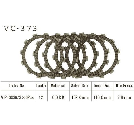 Kit Disques d'Embrayage Garnis Rm 250 1986/1987