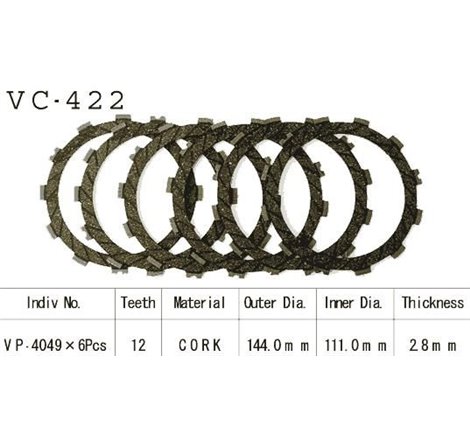 Kit Disques d'Embrayage Garnis Klr250 D 1993/1996