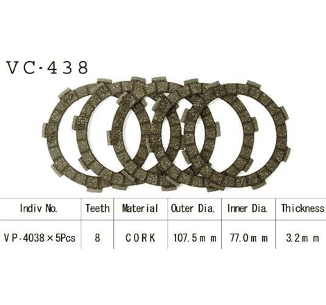 Kit Disques d'Embrayage Garnis Cross Kx80 C/E 1981/1984