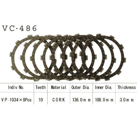 Kit Disques d'Embrayage Garnis Kdx200 H1/H2 1995/1996