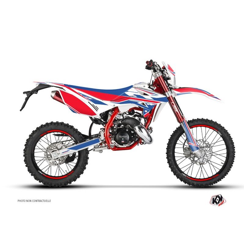 Kit Deco 50cc FIRENZE Beta RR 50 Enduro Blanc Rouge Bleu