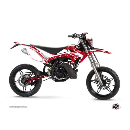 Kit Deco 50cc Predator Beta RR 50 Motard Blanc Rouge