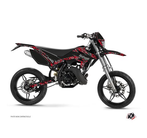 Kit Deco 50cc Predator Beta RR 50 Motard Noir Rouge