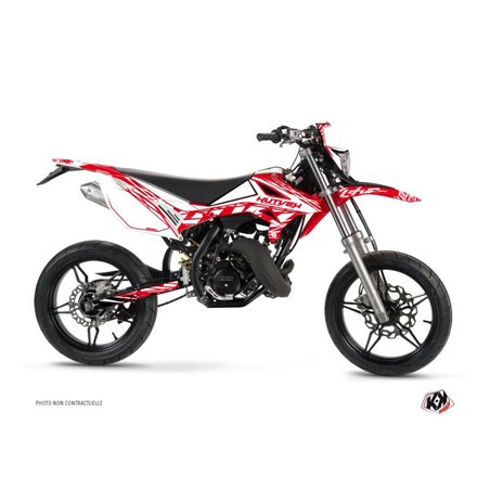 Kit Deco 50cc Eraser Beta RR 50 Motard Blanc Rouge