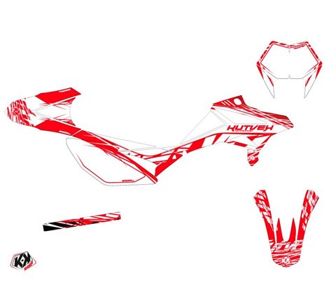 Kit Deco 50cc Eraser Beta RR 50 Motard Blanc Rouge