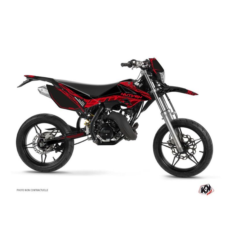 Kit Deco 50cc Eraser Beta RR 50 Motard Noir Rouge